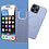 Ntech Hoesje Geschikt voor iPhone 15 Pro Max Silicone backcover met Magnetisch Ring incl 2x gehard glazen screenprotector & 1x cameraLens protector – Licht Blauw