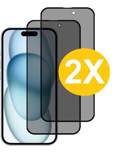 oTronica iPhone 15 screenprotector Privacy - 2 Stuks