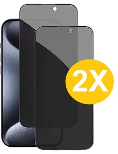 oTronica iPhone 15 Pro screenprotector Privacy - 2 Stuks