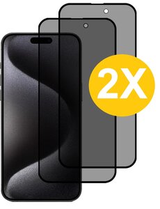 oTronica iPhone 15 Pro Max screenprotector Privacy - 2 Stuks