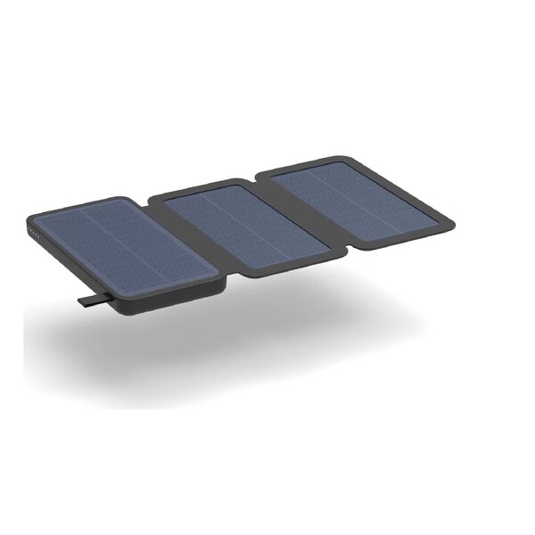 oTronica Otronica Solar Powerbank 8000 mAh Zonnepanelen - Powerbank Zonneenergie - Snellader Geschikt voor iPhone lader, Samsung oplader - USB & USB-C - Zwart