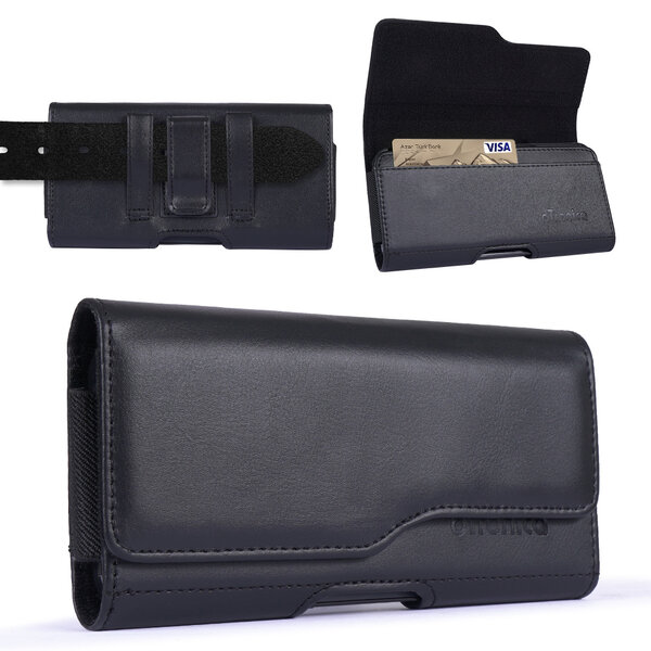 oTronica Otronica Riem Holster Hoesje Luxe - Universeel Telefoonhoesje Holster 5.5 Hoesje Geschikt Voor Samsung Galaxy A54 hoesje / Hoesje Geschikt Voor Samsung Galaxy A14 hoesje / Sasmung A34 / A24 / A25 / M34 Zwart