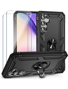 Ntech Samsung A54 Hoesje Anti-Shock Hybrid Armor hoesje Zwart