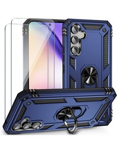 Ntech Samsung A54 Hoesje Anti-Shock Hybrid Armor hoesje Blauw