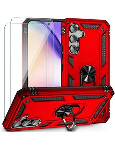 Ntech Samsung A54 Hoesje Anti-Shock Hybrid Armor hoesje Rood
