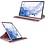 Ntech Hoes Geschikt voor Samsung Galaxy Tab S10 FE / S10 Lite / S9 FE / S9 hoes Rose Goud – Hoes Geschikt voor Samsung Galaxy Tab S10 FE / S10 Lite / S9 / S9 FE tablet hoes – 360° draaibaar bookcase - Ntech