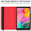 Ntech Hoes Geschikt voor Samsung Galaxy Tab S10 FE / S10 Lite / S9 FE / S9 hoes Rood – Hoes Geschikt voor Samsung Galaxy Tab S10 FE / S10 Lite / S9 / S9 FE tablet hoes – 360° draaibaar bookcase - Ntech