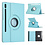 Ntech Hoes Geschikt voor Samsung Galaxy Tab S9 / S9 FE hoes Licht Blauw – Hoes Geschikt voor Samsung Galaxy Tab S9 / S9 FE tablet hoes – 360° draaibaar bookcase - Ntech