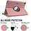 Ntech Hoes Geschikt voor Samsung Galaxy Tab S9 / S9 FE hoes Rose Goud – Hoes Geschikt voor Samsung Galaxy Tab S9 / S9 FE tablet hoes – 360° draaibaar bookcase - Ntech
