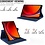 Ntech Hoes Geschikt voor Samsung Galaxy Tab S9 Plus / S9 FE Plus hoes Donker Blauw – Hoes Geschikt voor Samsung Galaxy Tab S9 Plus / S9 FE Plus tablet hoes – 360° draaibaar bookcase - Ntech