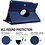 Ntech Hoes Geschikt voor Samsung Galaxy Tab S9 Plus / S9 FE Plus hoes Donker Blauw – Hoes Geschikt voor Samsung Galaxy Tab S9 Plus / S9 FE Plus tablet hoes – 360° draaibaar bookcase - Ntech