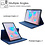 Ntech Hoes Geschikt voor Samsung Galaxy Tab S9 Plus / S9 FE Plus hoes Donker Blauw – Hoes Geschikt voor Samsung Galaxy Tab S9 Plus / S9 FE Plus tablet hoes – 360° draaibaar bookcase - Ntech