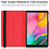 Ntech Hoes Geschikt voor Samsung Galaxy Tab S9 Plus / S9 FE Plus hoes Rood – Hoes Geschikt voor Samsung Galaxy Tab S9 Plus / S9 FE Plus tablet hoes – 360° draaibaar bookcase - Ntech