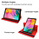 Ntech Hoes Geschikt voor Samsung Galaxy Tab S9 Plus / S9 FE Plus hoes Rood – Hoes Geschikt voor Samsung Galaxy Tab S9 Plus / S9 FE Plus tablet hoes – 360° draaibaar bookcase - Ntech