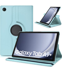 Ntech Samsung Galaxy Tab A9 Plus hoes draaibaar Licht Blauw