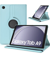 Ntech Samsung Galaxy Tab A9 hoes draaibaar Licht Blauw