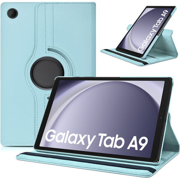 Ntech Hoes Geschikt voor Samsung Galaxy Tab A9 / Galaxy Tab A11 8.7 inch hoes – 360° draaibaar tablethoes – Lichtblauw