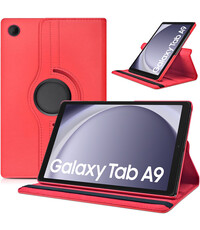 Ntech Samsung Galaxy Tab A9 hoes draaibaar Rood