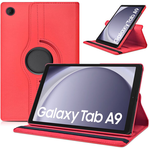 Ntech Hoes Geschikt voor Samsung Galaxy Tab A9 / Galaxy Tab A11 8.7 inch hoes – 360° draaibaar tablethoes – Rood