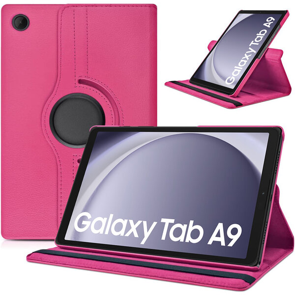 Ntech Hoes Geschikt voor Samsung Galaxy Tab A9 / Galaxy Tab A11 8.7 inch hoes – 360° draaibaar tablethoes – Pink