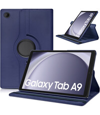 Ntech Samsung Galaxy Tab A9 hoes draaibaar Donkerblauw