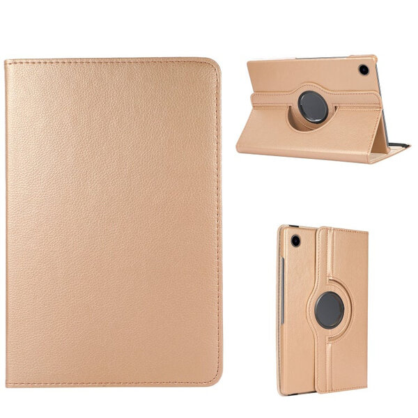 Ntech Hoes Geschikt voor Samsung Galaxy Tab A9 hoes – 360° draaibaar tablethoes – Goud