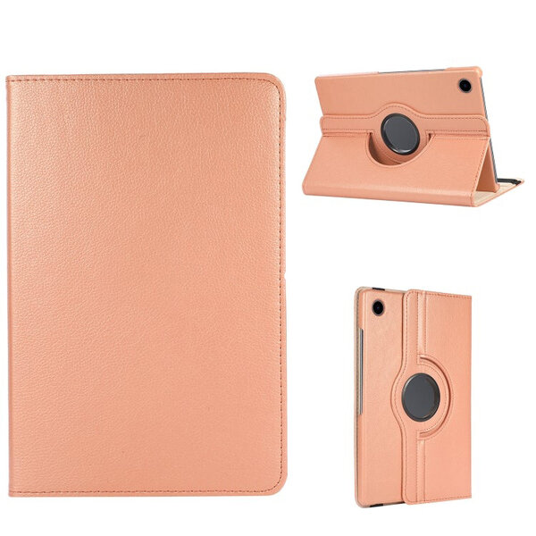 Ntech Hoes Geschikt voor Samsung Galaxy Tab A9 / Galaxy Tab A11 8.7 inch hoes – 360° draaibaar tablethoes – Rosegoud