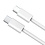 Ntech Ntech USB C naar USB C Kabel -1 meter wit - Nylon Snellader & Datasynchronisatie - Oplaadkabel voor o.a. Geschikt voor iPhone 15 / 15 Pro/ 15 Pro Max