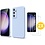 Ntech Hoesje Geschikt Voor Samsung Galaxy S23 FE Hoesje siliconen Licht Blauw zacht siliconen hoesje TPU backcover - Met Screenprotector - 2 stuks