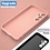 Ntech Hoesje Geschikt Voor Samsung Galaxy S23 FE Hoesje siliconen Pink Sand zacht siliconen hoesje TPU backcover - Met Screenprotector - 2 stuks