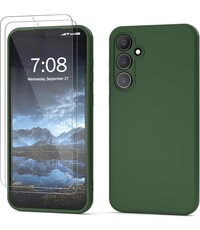 Ntech Samsung S23 FE Hoesje siliconen Pine Groen zacht siliconen hoesje