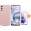 Ntech Hoesje Geschikt Voor Samsung Galaxy S21 FE Hoesje siliconen Pink Sand zacht siliconen hoesje TPU backcover - Met Screenprotector - 2 stuks