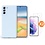 Ntech Hoesje Geschikt Voor Samsung Galaxy S21 FE Hoesje siliconen Licht Blauw zacht siliconen hoesje TPU backcover - Met Screenprotector - 2 stuks