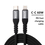 Ntech USB C kabel 30w 1m Nylon Oplaadkabel  Zwart Geschikt voor iPhone 12, 13, 14 , 14 Pro / 14 Pro Max & iPad