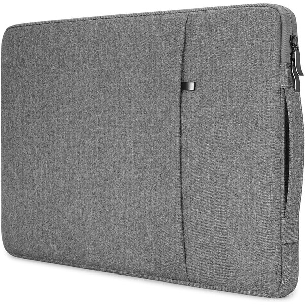 Ntech Hoes Geschikt voor Macbook air M2 hoes Sleeve Spatwater proof Donker Grijs - Mabook Air hoes 13.3 met handvat & ruimte voor accessoires - Hoes Geschikt voor Macbook Air 2022 hoes - Hoes Geschikt voor Macbook air M2 case