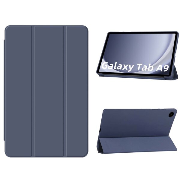 Ntech Hoes Geschikt voor Samsung Galaxy Tab A9 / Galaxy Tab A11 8.7 inch hoes – tri-fold bookcase met auto/wake functie - 8,7 Inch – Donkerblauw