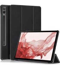 Ntech Samsung Galaxy Tab S9 / S9 FE hoes tri-fold bookcase met auto/wake functie Zwart