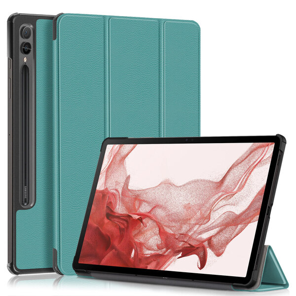 Ntech Hoes Geschikt voor Samsung Galaxy Tab S10 Lite / S10 FE / S9 FE 10.9-Inch / S9 11-Inch hoes tri-fold bookcase met auto/wake functie Pine Groen - Tab 10 FE / S10 Lite / S9 FE / S9 Hoes smart cover