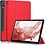 Ntech Hoes Geschikt voor Samsung Galaxy Tab S10 Lite / S10 FE / S9 FE 10.9-Inch / S9 11-Inch hoes tri-fold bookcase met auto/wake functie Rood - Tab 10 FE / S10 Lite / S9 FE / S9 Hoes smart cover