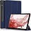 Ntech Hoes Geschikt voor Samsung Galaxy Tab S10 Lite / S10 FE / S9 FE 10.9-Inch / S9 11-Inch hoes tri-fold bookcase met auto/wake functie Donker Blauw - Tab 10 FE / S10 Lite / S9 FE / S9 Hoes smart cover