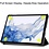Ntech Hoes Geschikt voor Samsung Galaxy Tab S9 Plus / S9 FE Plus hoes tri-fold bookcase met auto/wake functie Grijs - Tab S9 Plus / S9 FE Plus Hoes smart cover