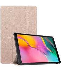 Ntech Samsung Galaxy Tab S9 Plus / S9 FE Plus hoes tri-fold bookcase met auto/wake functie Goud