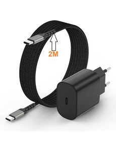 Ntech USB C Adapter + USB C kabels 2M - iPad Snellader 25W