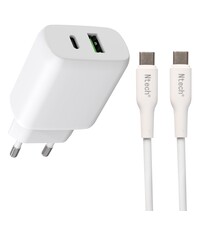 Ntech USB C Adapter + USB C kabel - USB C Adapter 2 Poorten voor Apple Geschikt voor iPhone