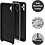 Ntech Hoesje Geschikt Voor Samsung Galaxy A04E Hoesje siliconen Zwart zacht siliconen hoesje TPU backcover - Met Screenprotector - 2 stuks