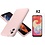 Ntech Hoesje Geschikt Voor Samsung Galaxy A04E Hoesje siliconen Pink Sand zacht siliconen hoesje TPU backcover - Met Screenprotector - 2 stuks