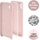 Ntech Hoesje Geschikt Voor Samsung Galaxy A04E Hoesje siliconen Pink Sand zacht siliconen hoesje TPU backcover - Met Screenprotector - 2 stuks