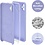 Ntech Hoesje Geschikt Voor Samsung Galaxy A04E Hoesje siliconen Lila zacht siliconen hoesje TPU backcover - Met Screenprotector - 2 stuks