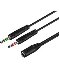 Ntech Ntech - Jack Splitter - Audio Splitter 3.5 mm Jack - Audio Splitter Headset