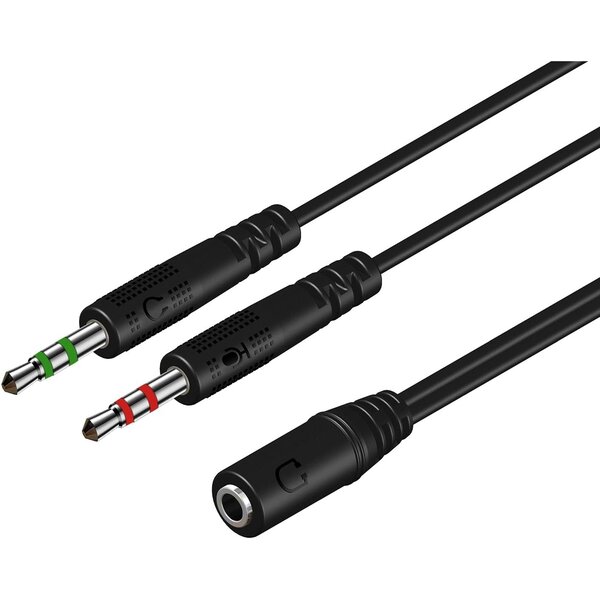 Ntech Ntech - Jack Splitter - Audio Splitter 3.5 mm Jack - Audio Splitter Headset - Koptelefoon - Kabel Audio Switch -stereo audio splitter - Female - Aux Splitter